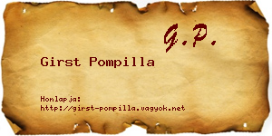 Girst Pompilla névjegykártya